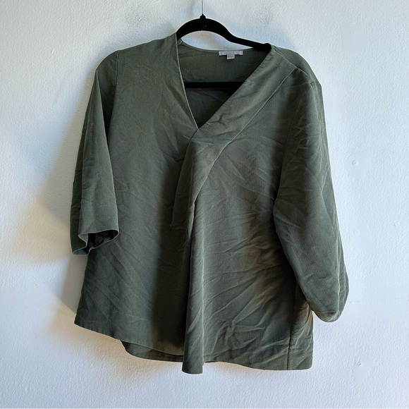 COS Sz S Green Relaxed 3/4 Sleeves Blouse - Picture 2 of 9